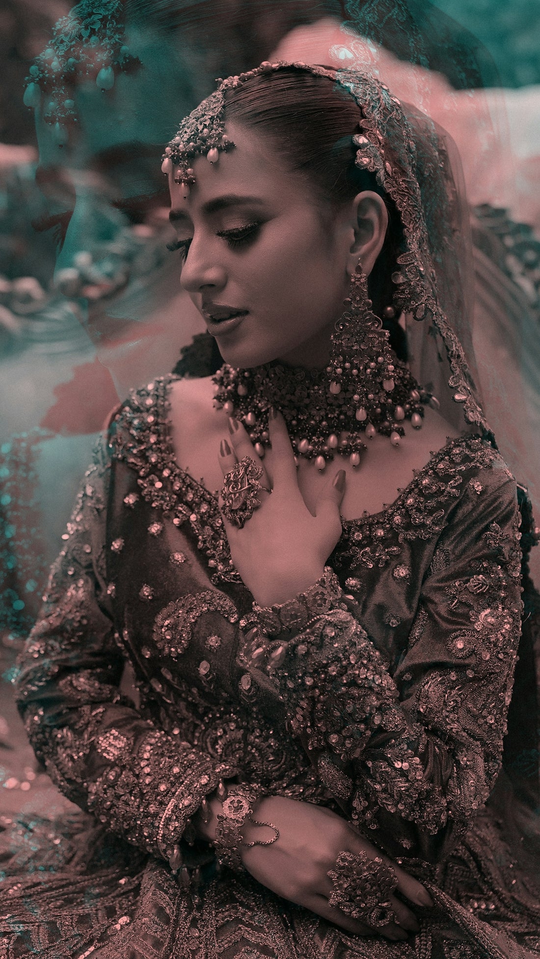 Beautiful bride in traditional wedding attire