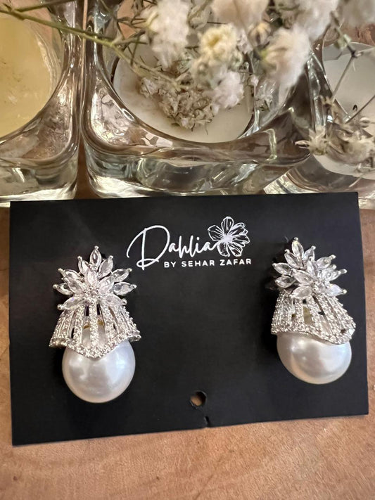 Silver Pearl Earrings