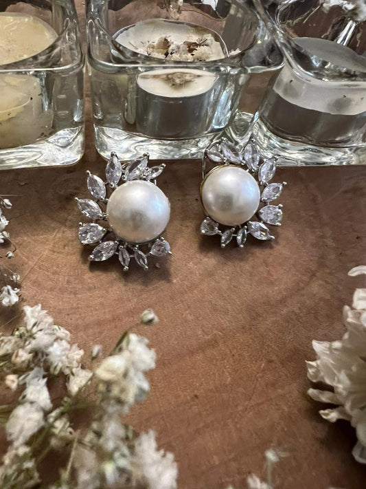 Silver Pearl Studs