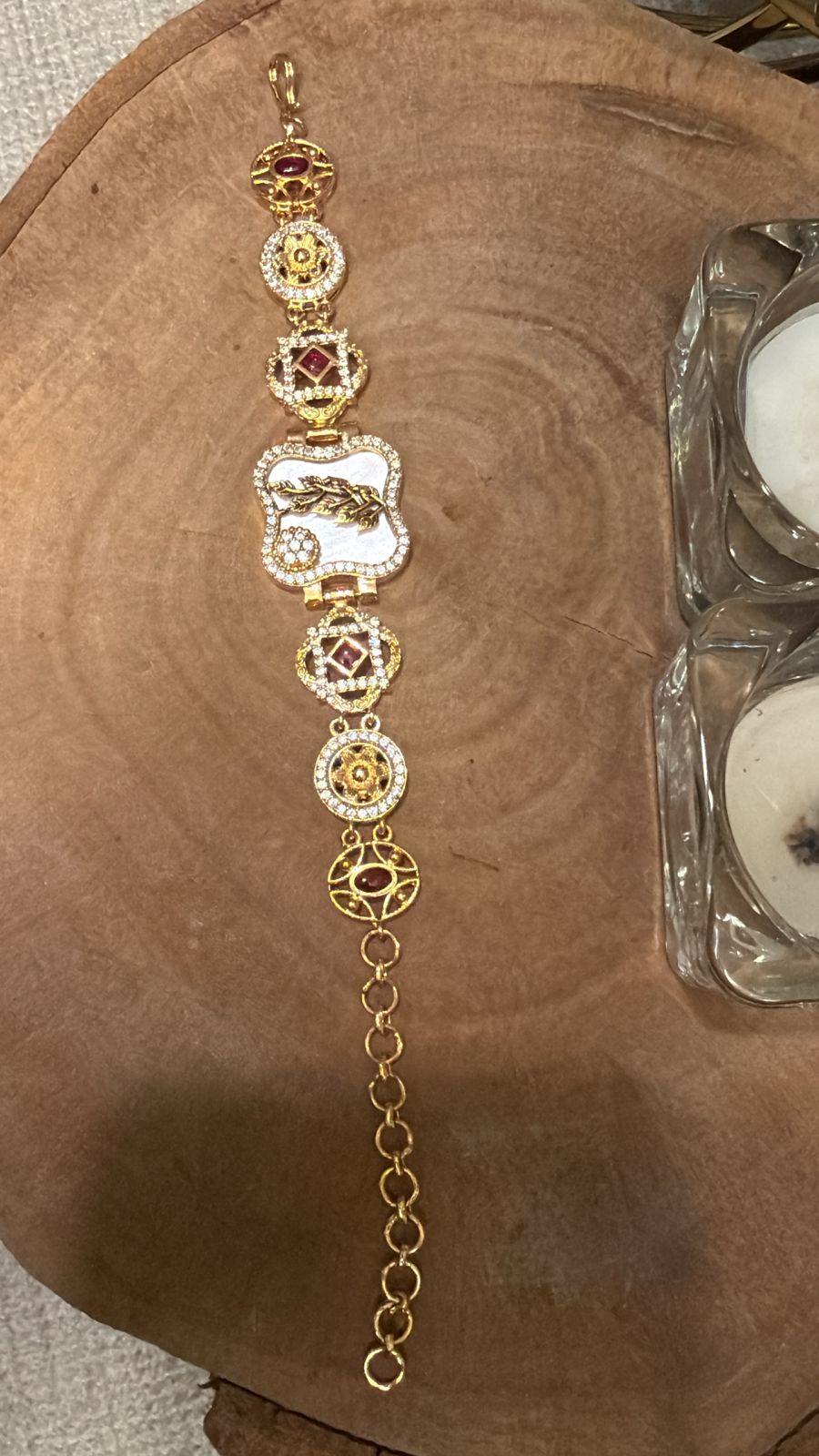 Zehra Heritage Ruby Gold Bracelet