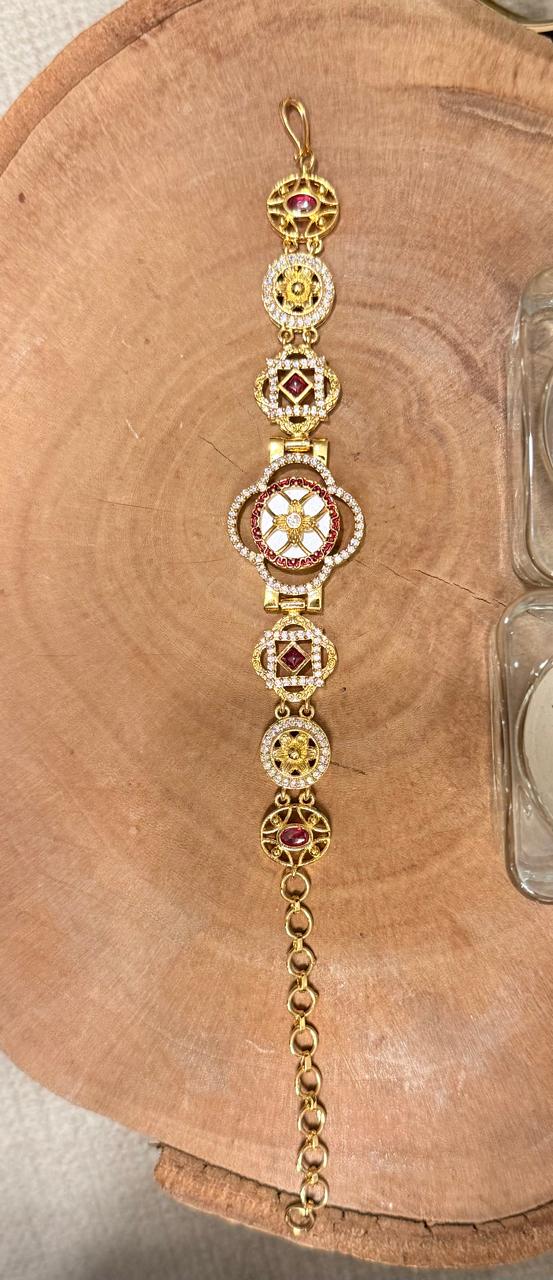 Noor Ruby Heritage Medallion Bracelet