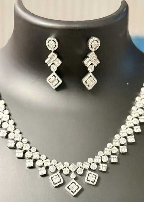 Geometric Crystal Necklace Set
