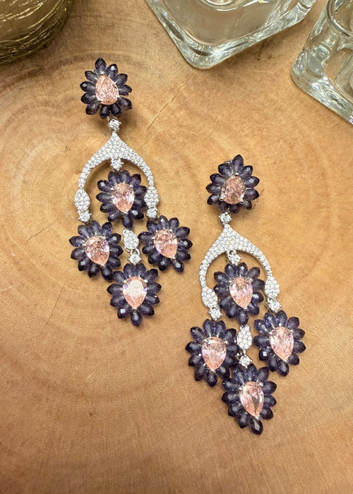 Midnight Bloom Chandelier Earrings